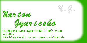 marton gyuricsko business card